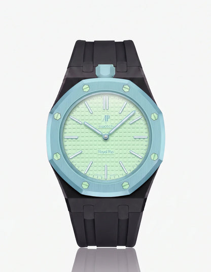 Rubber Strap & Case For AP x Swatch Royal Pop Blaue Acht