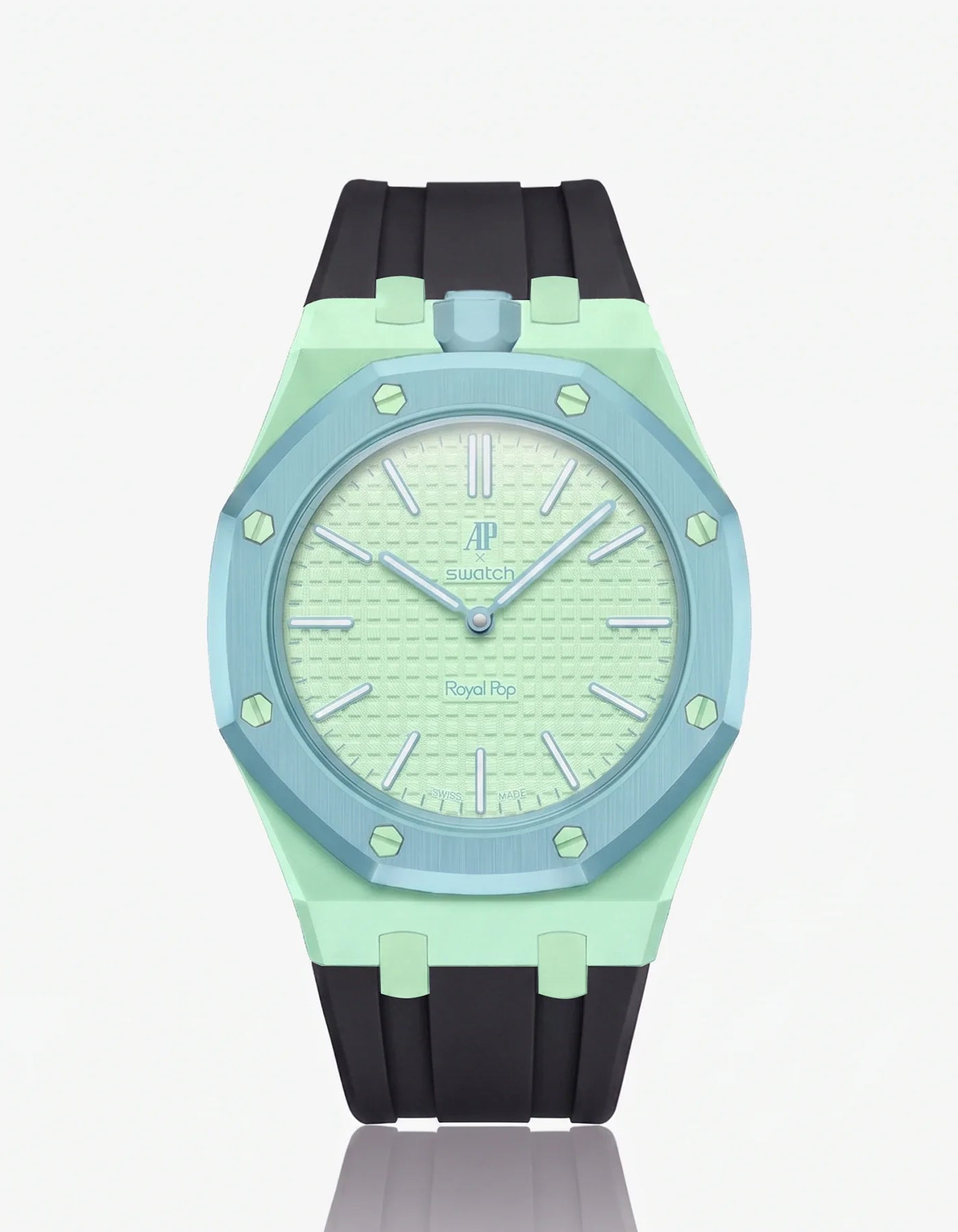 Rubber Strap & Case For AP x Swatch Royal Pop Blaue Acht
