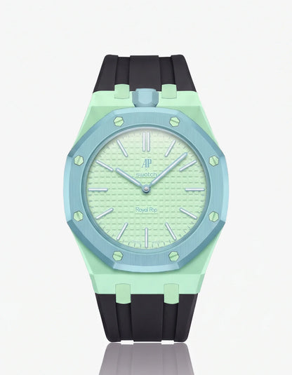 Rubber Strap & Case For AP x Swatch Royal Pop Blaue Acht
