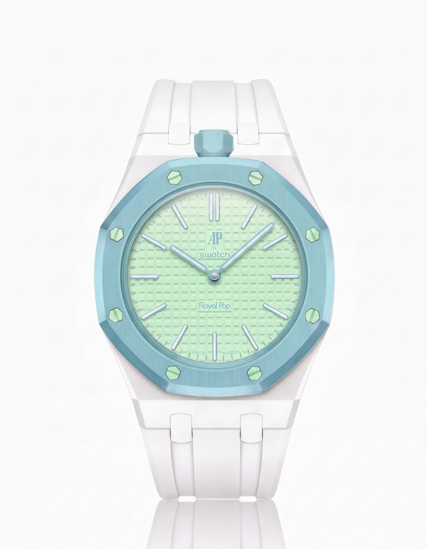 Rubber Strap & Case For AP x Swatch Royal Pop Blaue Acht