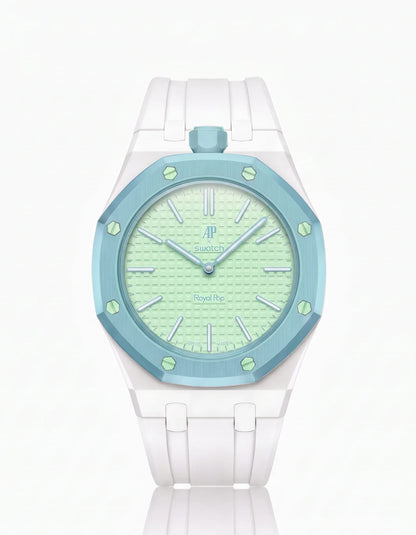 Rubber Strap & Case For AP x Swatch Royal Pop Blaue Acht