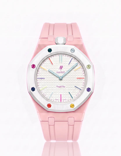 Rubber Strap & Case For AP x Swatch Royal Pop Huit Blanc