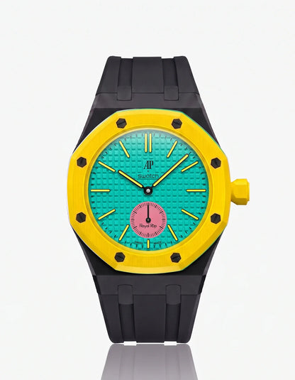 Rubber Strap & Case For AP x Swatch Royal Pop Otg Roz