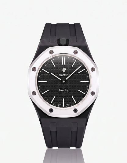 Rubber Strap & Case For AP x Swatch Royal Pop Ocho Negro