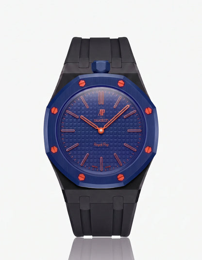 Rubber Strap & Case For AP x Swatch Royal Pop Orenji Hachi