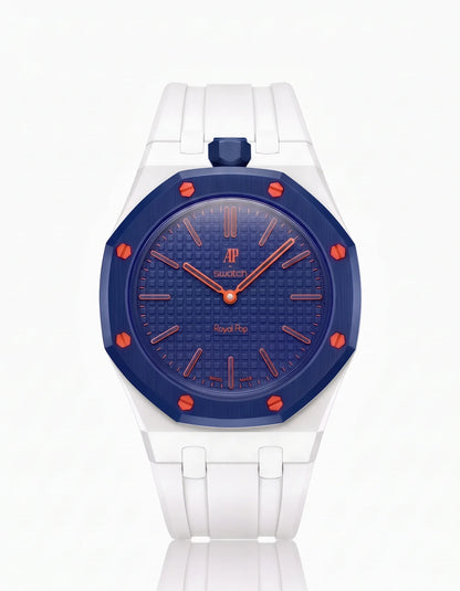 Rubber Strap & Case For AP x Swatch Royal Pop Orenji Hachi