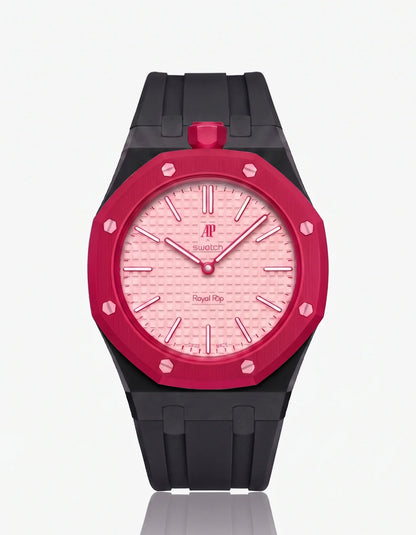 Rubber Strap & Case For AP x Swatch Royal Pop Otto Rosso